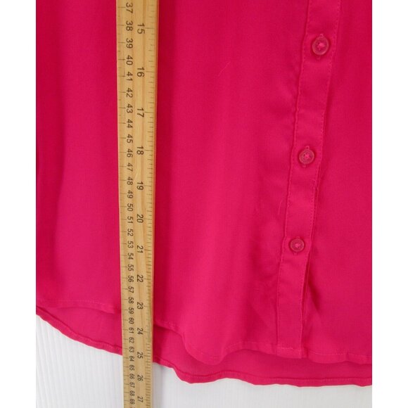 Express Top XS Portofino Shirt Button Down Career Pockets Roll Tab - Picture 6 of 12